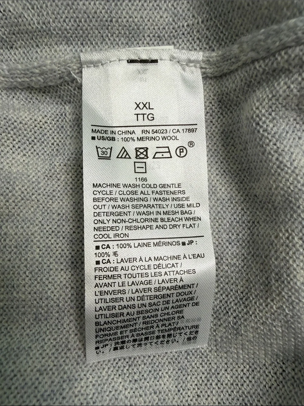 Banana Republic Men's Merino Wool Quarter-Zip Sweater - Light Gray
